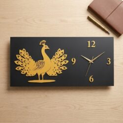Handcrafted Peacock Wall Clock – Symbol of Grace & Elegance